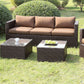 Olina OS1820BR Patio Sofa Set - Espresso or Beige Cushions