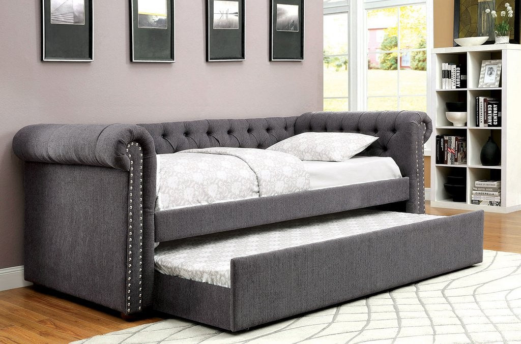 Gray Daybed w/Trundle CM1027GY