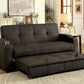 Sofá cama Mavis Futón CM2691 - Marrón oscuro