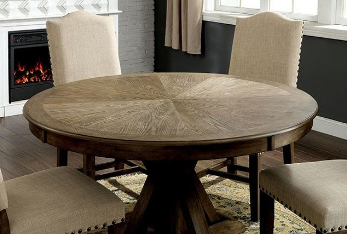 Julia Round Table Dining Set - Rustic Light Oak