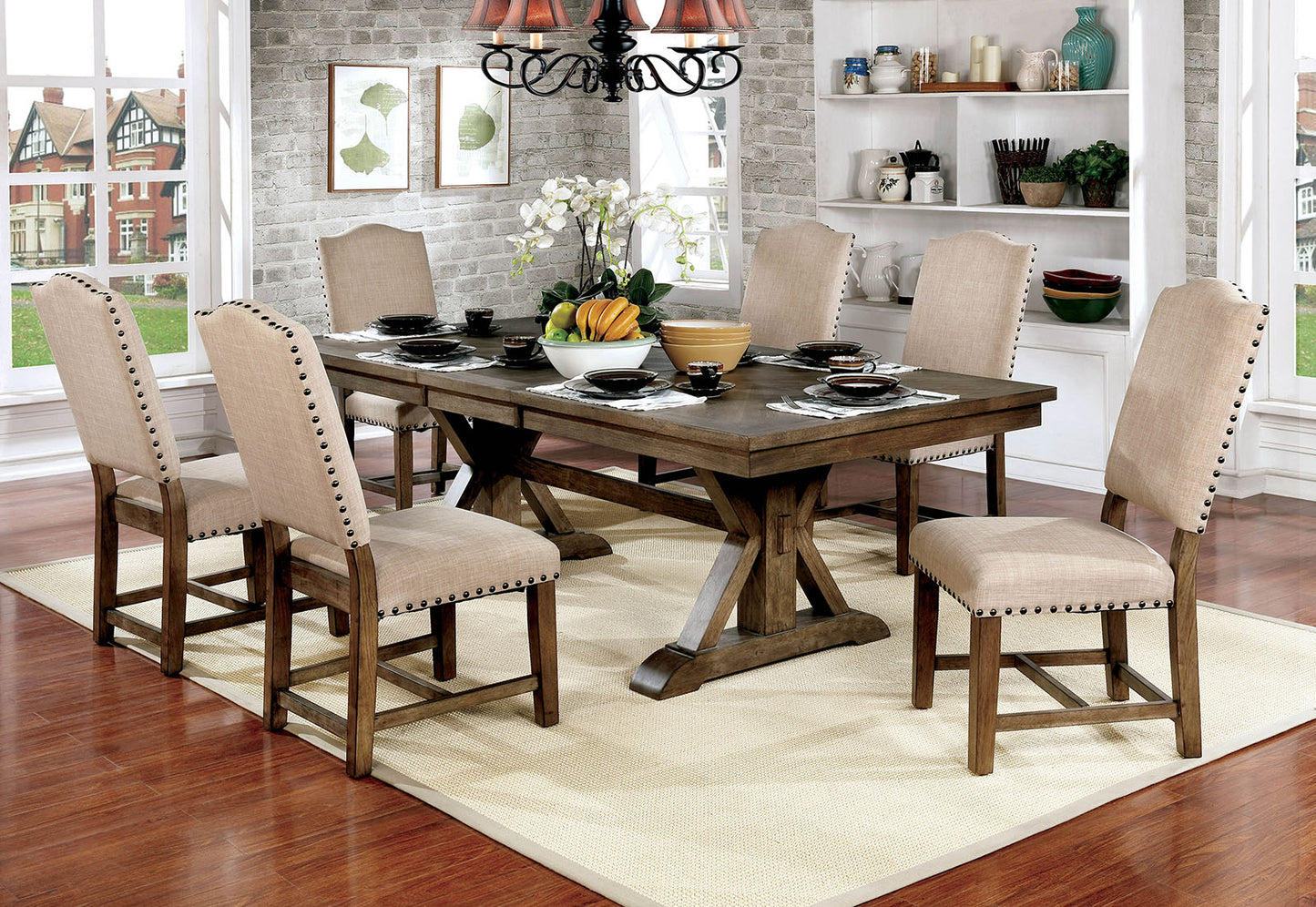 Julia Light Oak Dining Collection by Furniture of America