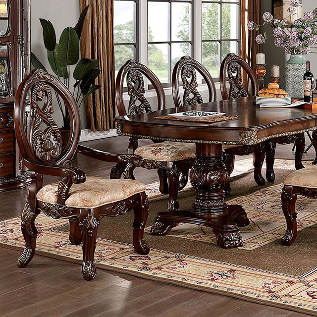 Normandy Dining Collection Brown Cherry Finish - 2 Extension Leaves