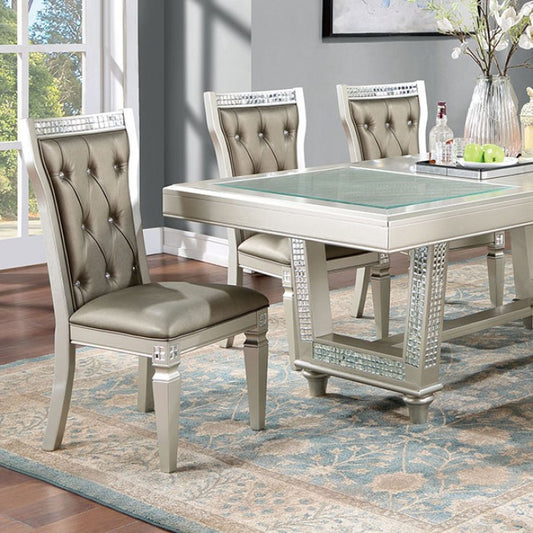 Adelina Champagne Finish Dining Set by Furniture of America