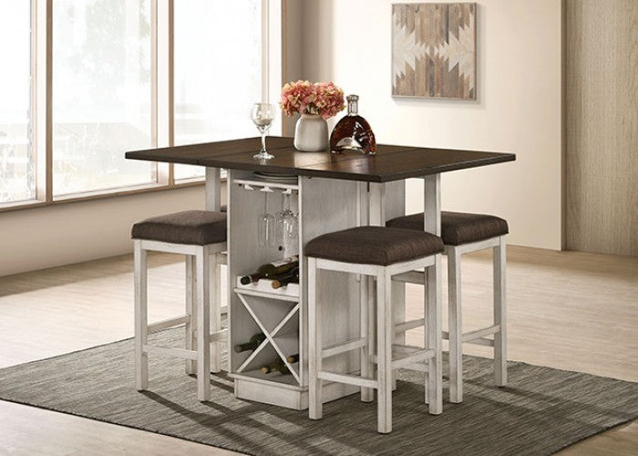Bingham CM3168BR Dining Set - Farmhouse Design - Drop Leaves