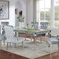 Furniture of America Adalia Silver Glam Dining Set