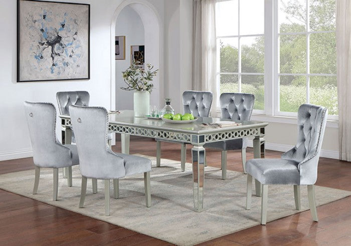 Furniture of America Adalia Silver Glam Dining Collection