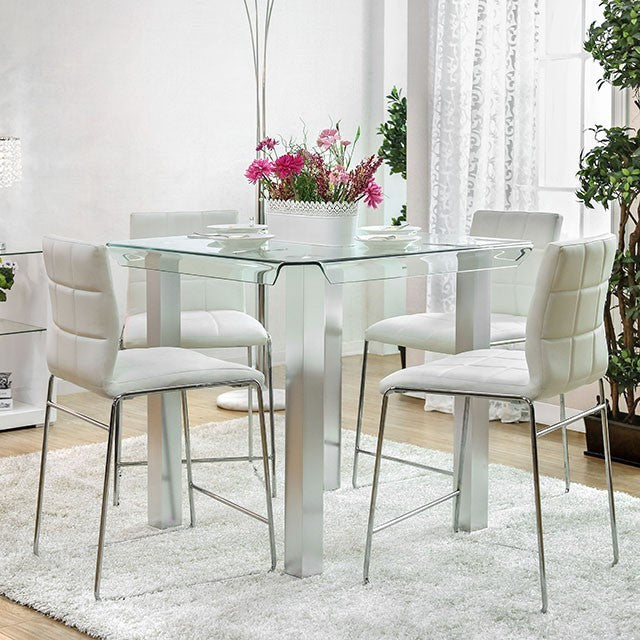 Richfield Dining Collection - Contemporary Chrome & Glass