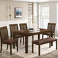 Garnet Walnut 6 Pc Dining Collection - Furniture of America