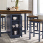 Azurine CM3493PT Dining Collection - Antique Dark Oak/Muted Blue