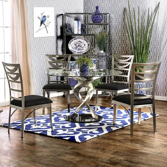 Roxo Dining Collection - Stainless Steel & Glass