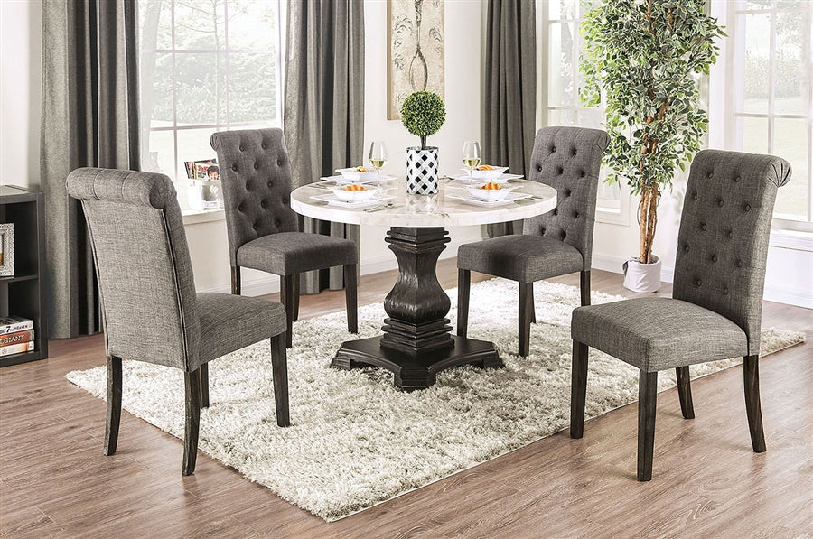 Elfredo 5 Pc Dining Set - Grey Chair