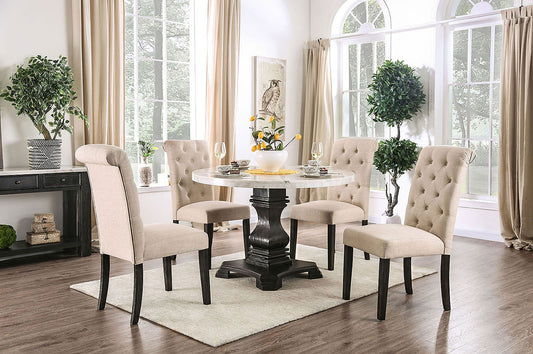 Colección de comedor de 5 piezas Elfredo - 3 opciones de sillas