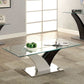 Sloane Glass Top Occasional Tables - Stainless Steel Base