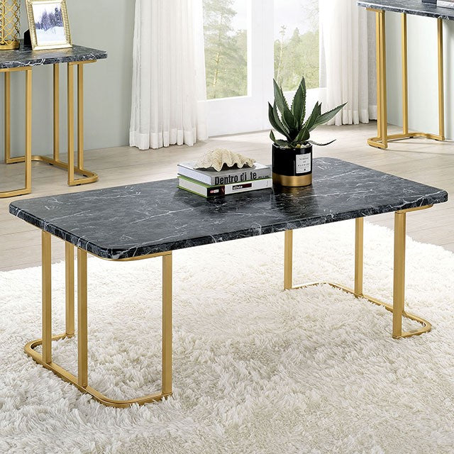 Calista Faux Marble Occasional Tables - Black or White