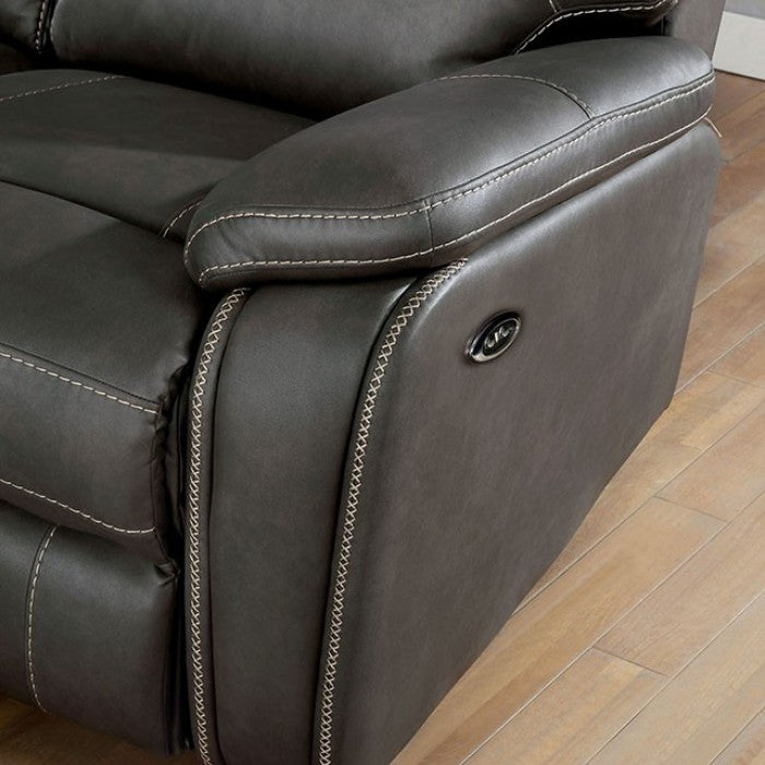 Ffion 2 Pc Sofa Set - Gray Leatherette