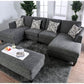 Lowry Gray Chenille Sectional