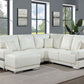 Althea Sectional by Furniture of America - White Contemporary