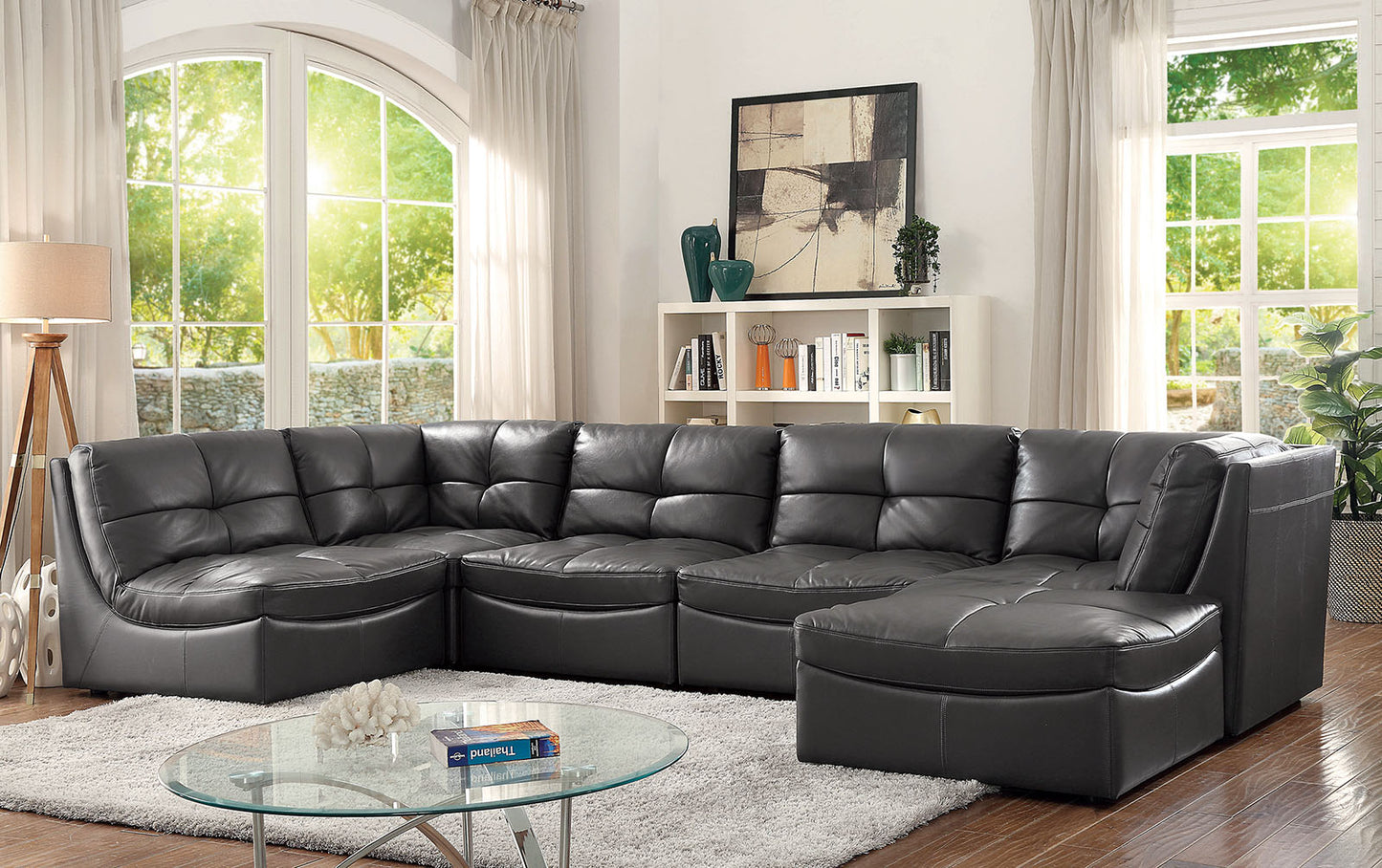 Libbie CM6456 Sectional - Breathable Leatherette