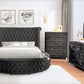 Sansom Glam Round Bed w/Storage - 2 Colors