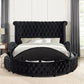 Sansom Glam Round Bed w/Storage - 2 Colors