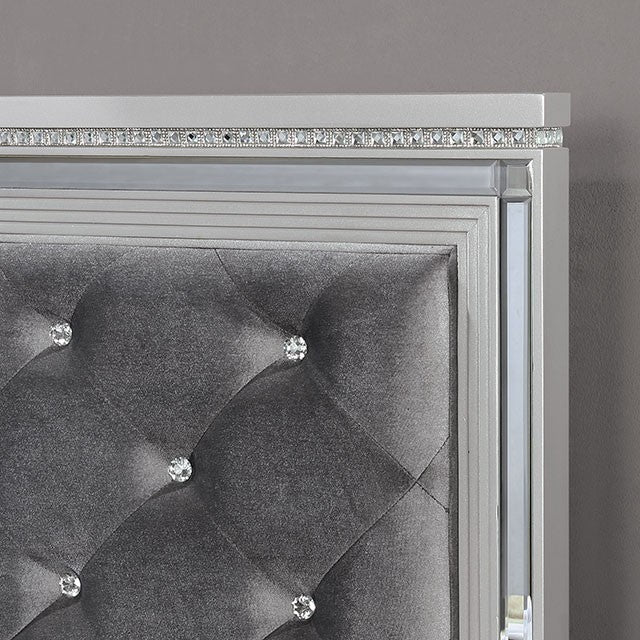 Belleterre Silver Gray Bedroom Set by Furniture of America