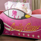 Velostra Twin Bed - Pink Race Car Design