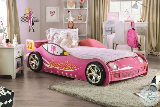 Velostra Twin Bed - Pink Race Car Design