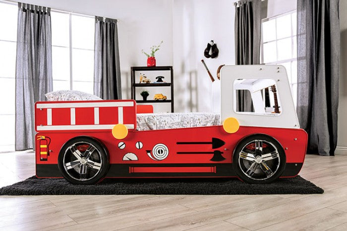 Firestall CM7644 Twin Fire Truck Bed w/Siren & Lights