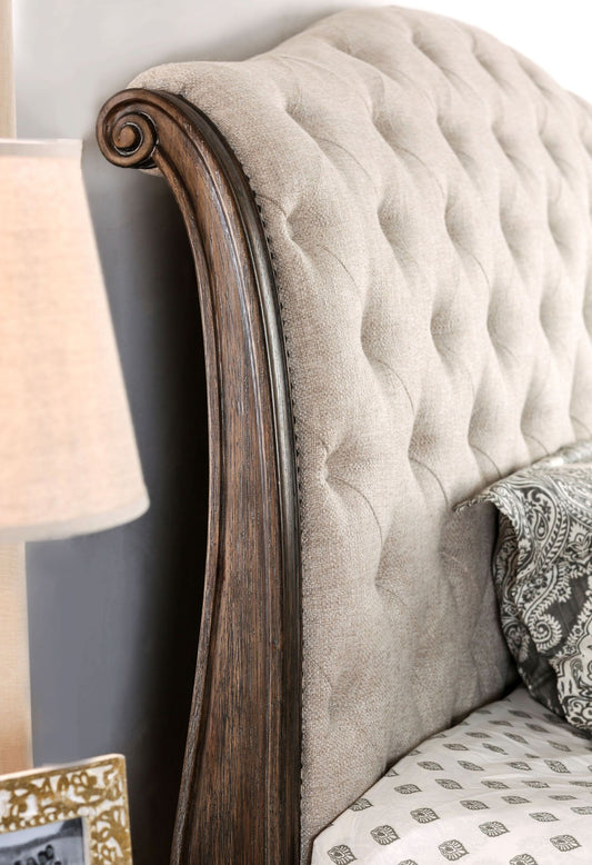 Lysandra Sleigh Bedroom Collection - Rustic Natural