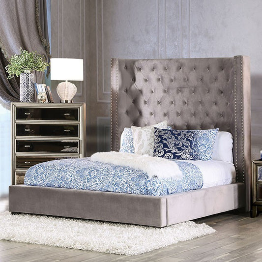 Mirabelle Wingback Bed Collection - 2 Fabric Choices