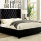 Cayla Upholstered Bed - Grey or Black