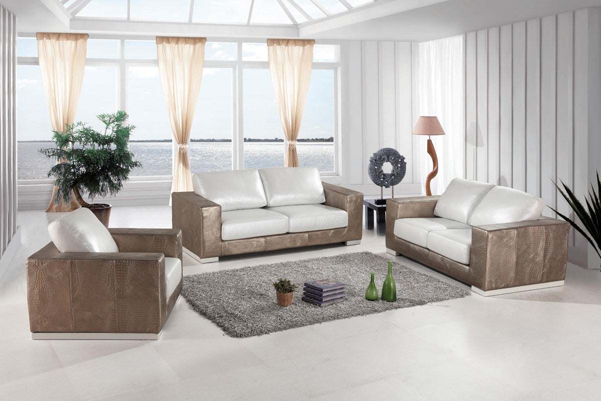 VIG Divani Casa Cordova Modern Leather Sofa Set