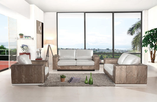 VIG Divani Casa Cordova Modern Leather Sofa Set