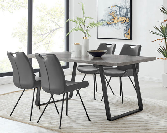 Armen Living Coronado Dining Collection - Concrete Top