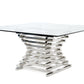 VIG Modrest Crawford Clear Glass Square Dining Table