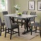 Colección de comedor Chino de 6 piezas - Sillas de lino gris o beige