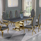 Colección de comedor Bonita de 9 piezas: 5 colores vibrantes de sillas