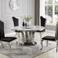 Olympus 5 Pc Round Marble Dining Collection w/Lazy Susan