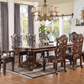 McFerran D1801 Marrakech Colección de comedor de 9 piezas - Mesa de pedestal doble