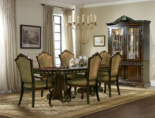 McFerran D189 Hilton Colección de comedor de 7 piezas - 2 hojas extensibles