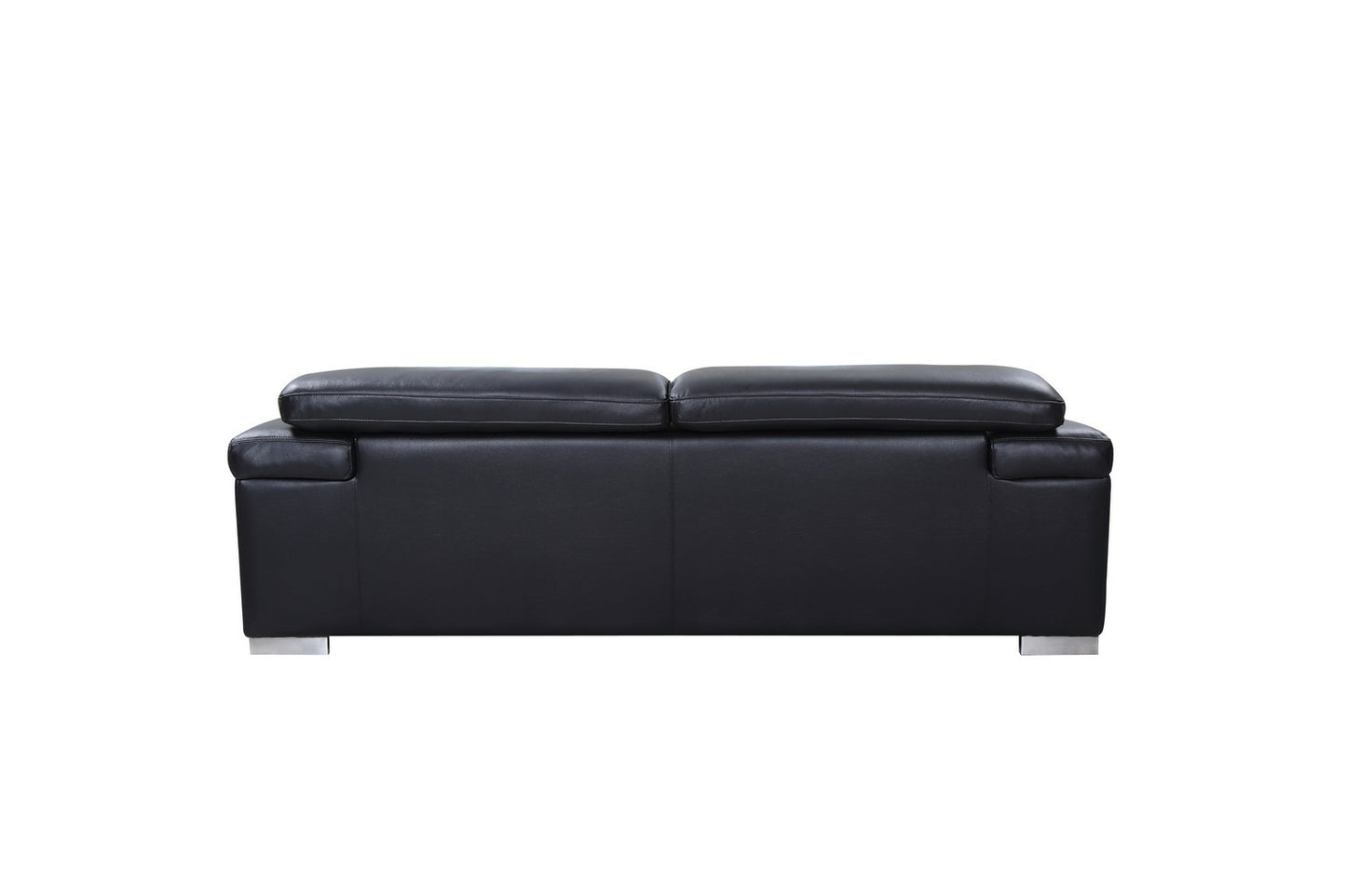Global United 415 Italian Leather Sofa Collection - Black or Gray