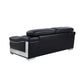 Global United 415 Italian Leather Sofa Collection - Black or Gray