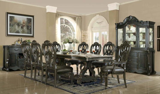 McFerran D525 Rio Colección de comedor de 9 piezas - Hoja extensible