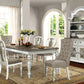 McFerran D738 Samantha Colección de comedor de 7 piezas con 2 hojas extensibles