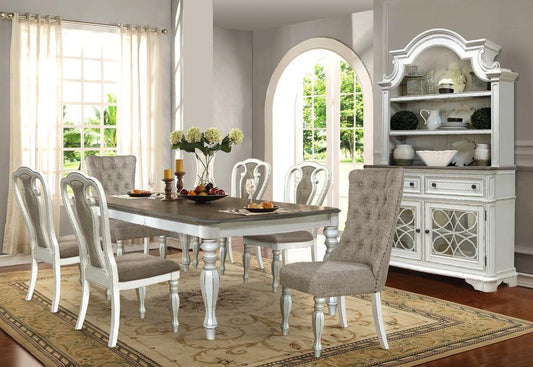 McFerran D738 Samantha 7 Pc Dining Collection w/2 Extension Leaves