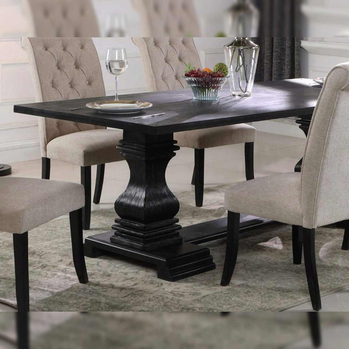 McFerran D7700 Chelsea Dining Collection - Solid Wood Table
