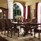 McFerran D7900 Mesa de comedor con pedestal doble estilo tradicional