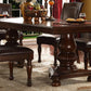 McFerran D7900 Mesa de comedor con pedestal doble estilo tradicional
