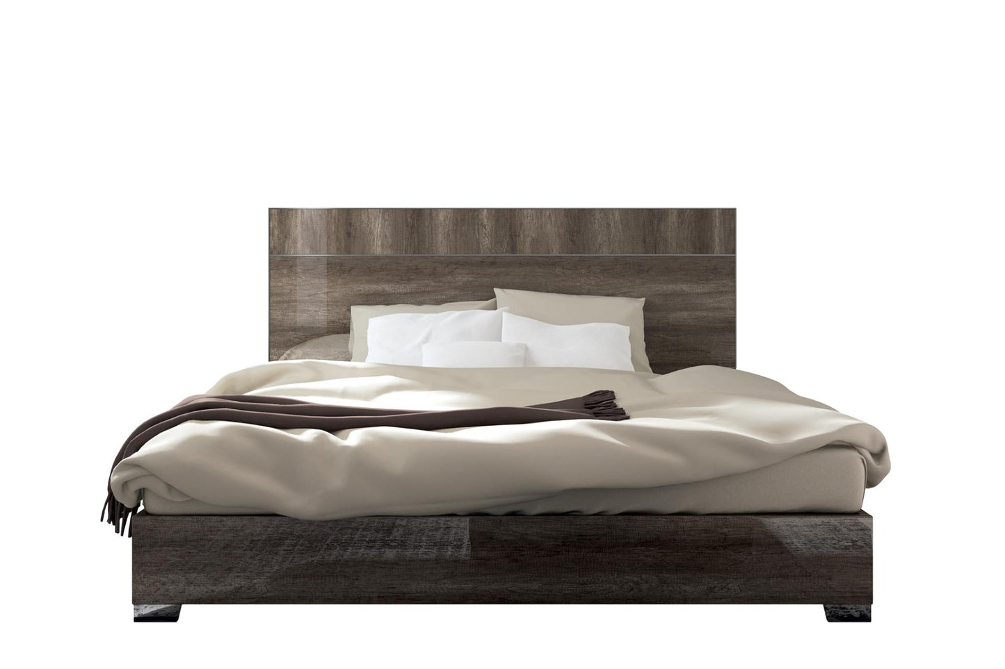 Dea High Gloss Oak Bedroom Collection - Made in Italy