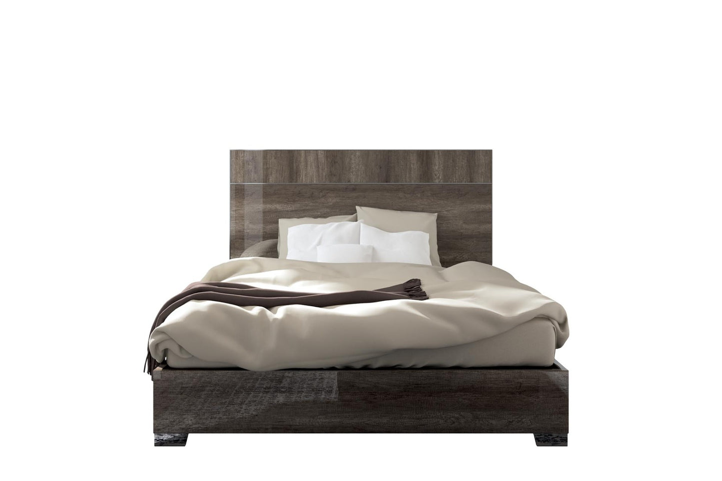 Dea High Gloss Oak Bedroom Collection - Made in Italy